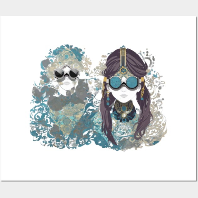 Beautiful girl with glasses Wall Art by FASHION FIT